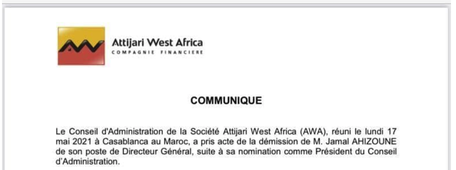 Banque : M. Daouda Coulibaly nommé à la tête de la Société Attijari West Africa ( Abidjan.net)