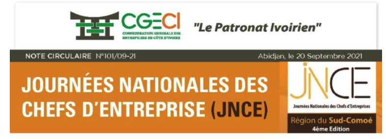 JOURNEE NATIONALES DES CHEFS D'ENTREPRISES (JNCE)