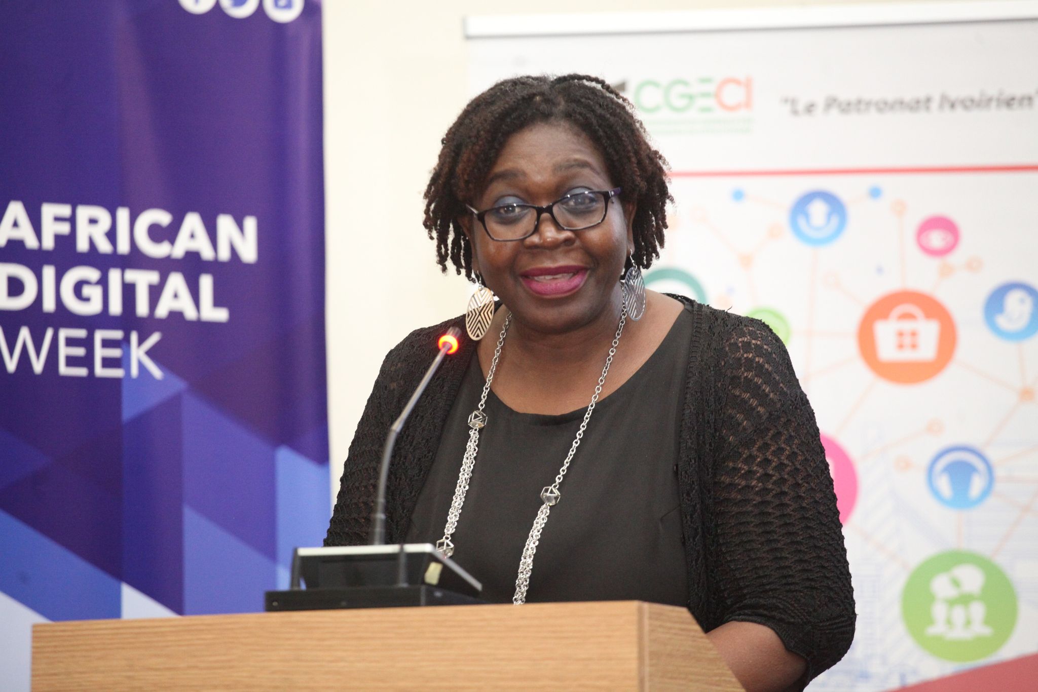 Gertrude Koné DOUYERE, Présidente de la Commission Économie Numérique et Entreprise Digitale (CENED) du Patronat Ivoirien –CGECI