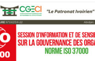 Session d’information et de sensibilisation sur la Gouvernance des Organismes/norme ISO 37000