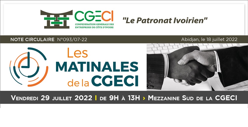 NC 093 - LES MATINALES DE LA CGECI