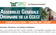 TR : Assemblée Générale Ordinaire de la CGECI le 28 DEC. 2022