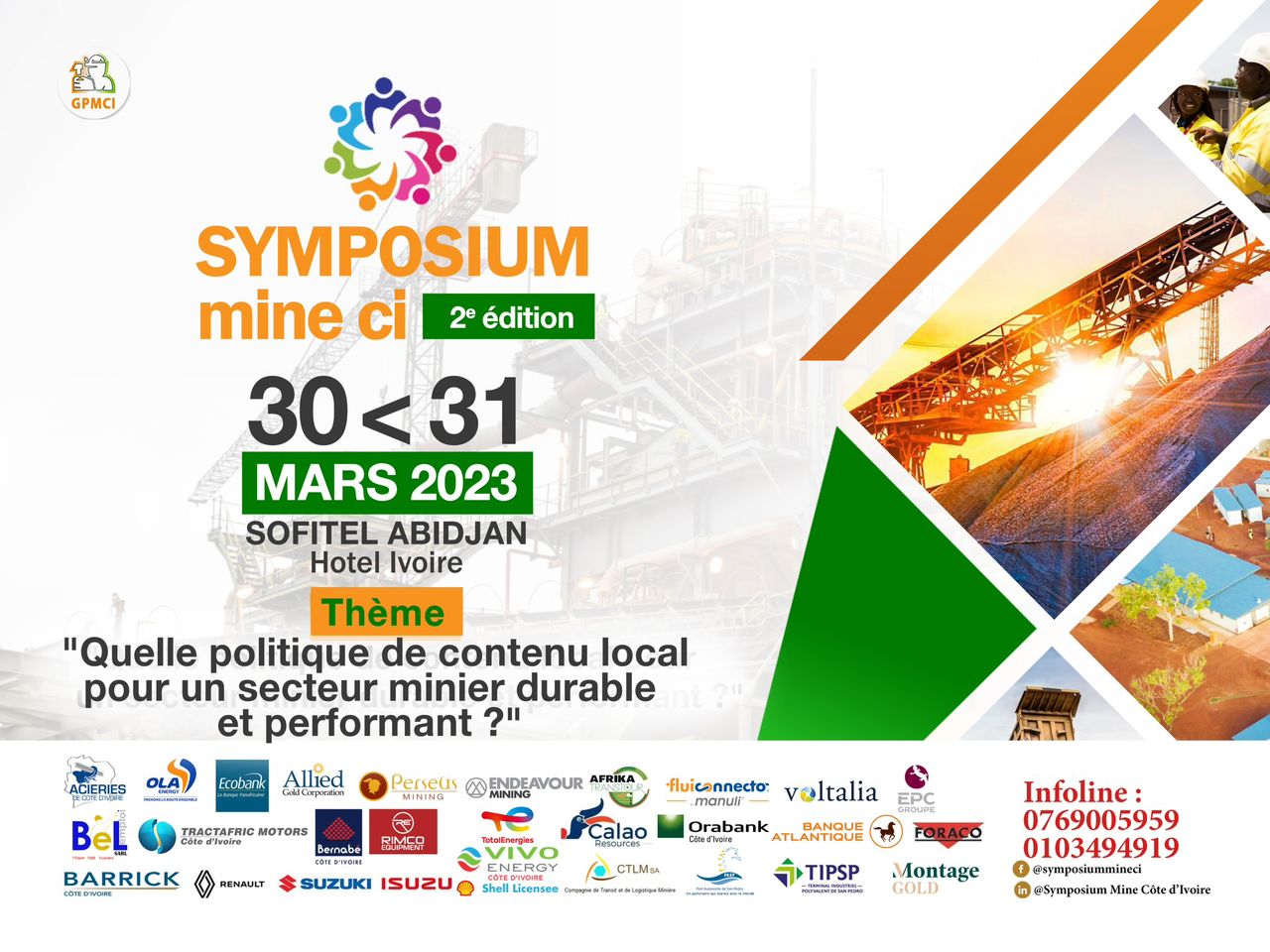 la 2ème édition du Symposium Mine Côte d’Ivoire sur le contenu local,